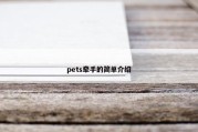 pets牵手的简单介绍