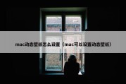 mac动态壁纸怎么设置（mac可以设置动态壁纸）