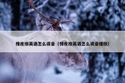 橡皮擦英语怎么读音（橡皮擦英语怎么读音播放）