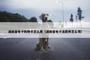 湖南省电子购物卡怎么用（湖南省电子消费券怎么领）