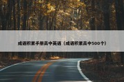 成语积累手册高中英语（成语积累高中500个）