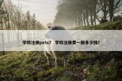 学校注册pets？ 学校注册费一般多少钱？