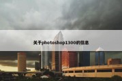 关于photoshop1300的信息