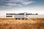 制作表格软件excel课程表，表格制作excel教程课程表