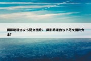 摄影助理协议书范文图片？ 摄影助理协议书范文图片大全？
