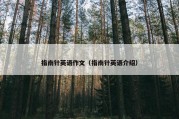 指南针英语作文（指南针英语介绍）