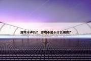 游戏币卢氏？ 游戏币是干什么用的？