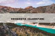早教训练球充气泵（怎么给球充气视频）