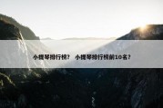 小提琴排行榜？ 小提琴排行榜前10名？