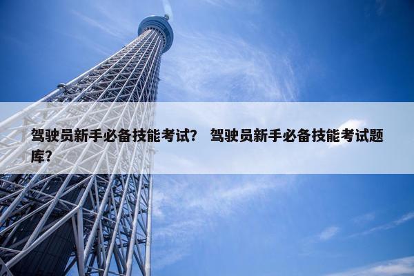 驾驶员新手必备技能考试？ 驾驶员新手必备技能考试题库？