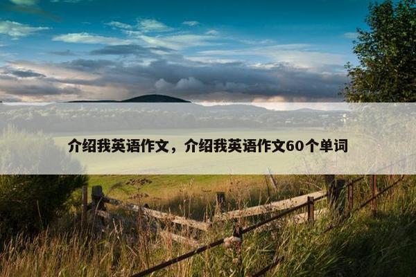 介绍我英语作文，介绍我英语作文60个单词