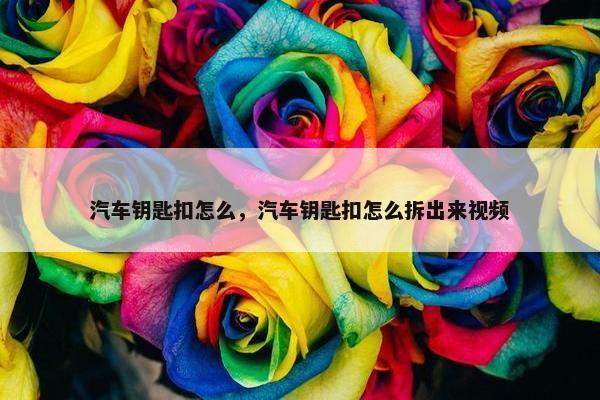 汽车钥匙扣怎么，汽车钥匙扣怎么拆出来视频