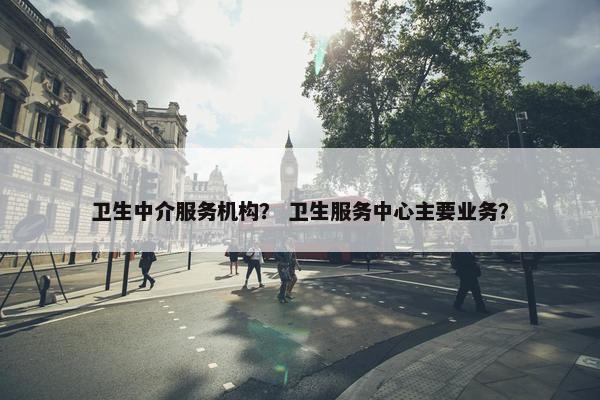卫生中介服务机构？ 卫生服务中心主要业务？