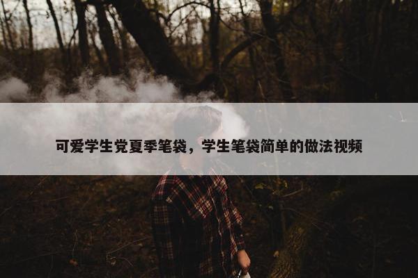 可爱学生党夏季笔袋，学生笔袋简单的做法视频