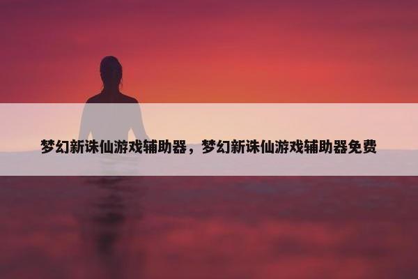 梦幻新诛仙游戏辅助器，梦幻新诛仙游戏辅助器免费