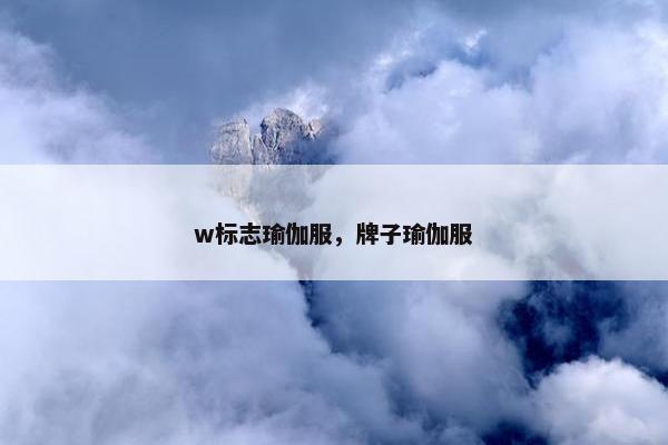 w标志瑜伽服，牌子瑜伽服