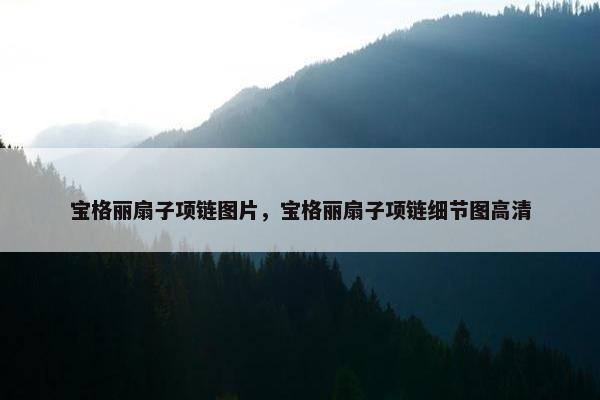 宝格丽扇子项链图片，宝格丽扇子项链细节图高清