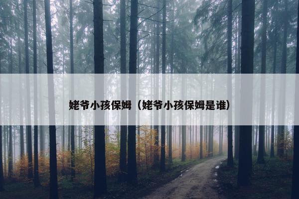 姥爷小孩保姆（姥爷小孩保姆是谁）