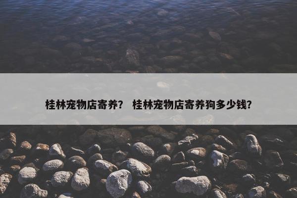桂林宠物店寄养？ 桂林宠物店寄养狗多少钱？