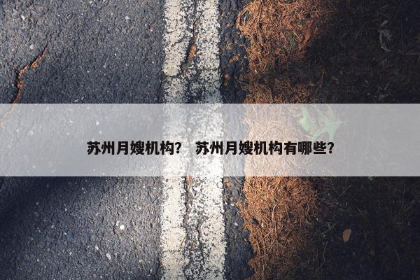 苏州月嫂机构？ 苏州月嫂机构有哪些？
