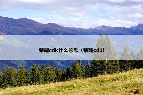 荣耀cdk什么意思（荣耀cd1）