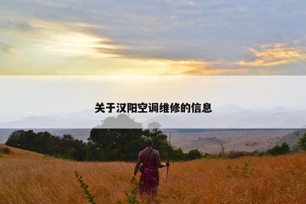 关于汉阳空调维修的信息