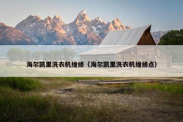 海尔凯里洗衣机维修（海尔凯里洗衣机维修点）