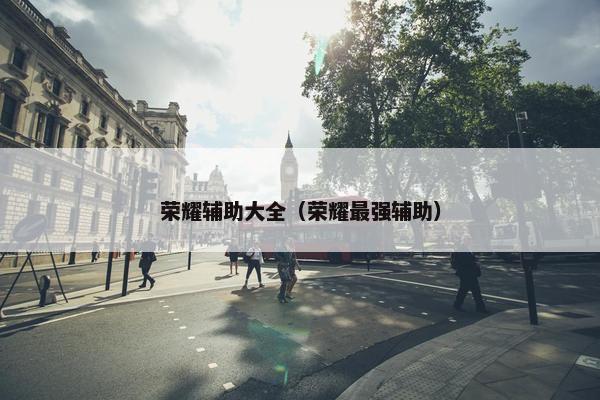 荣耀辅助大全（荣耀最强辅助）