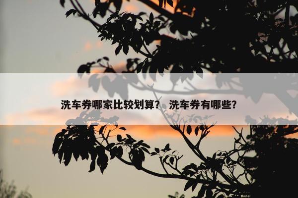 洗车券哪家比较划算？ 洗车券有哪些？