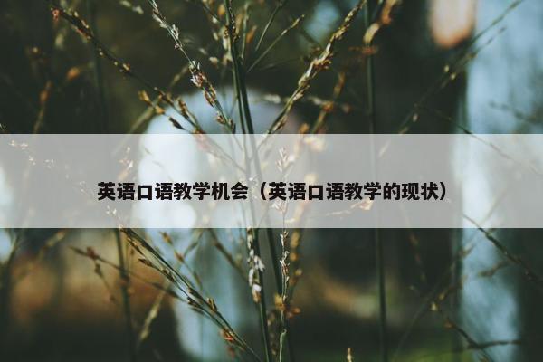 英语口语教学机会（英语口语教学的现状）
