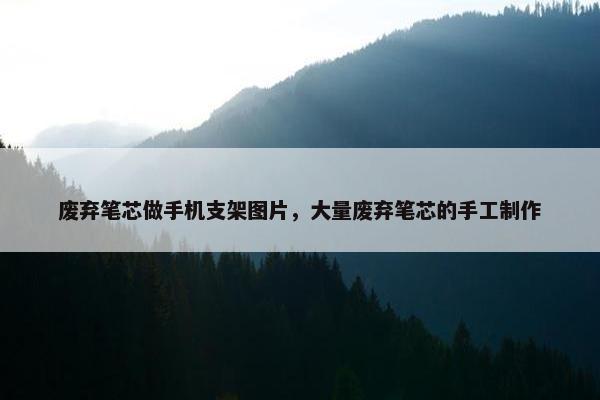 废弃笔芯做手机支架图片，大量废弃笔芯的手工制作