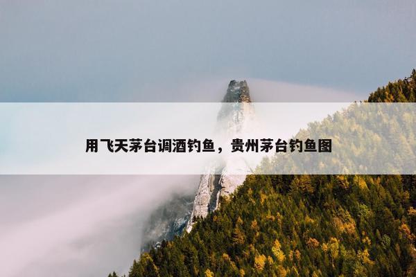 用飞天茅台调酒钓鱼，贵州茅台钓鱼图