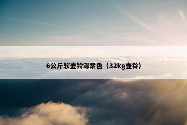 6公斤软壶铃深紫色（32kg壶铃）
