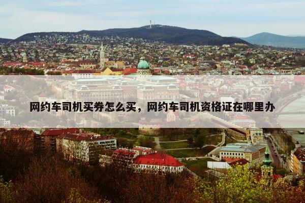 网约车司机买券怎么买，网约车司机资格证在哪里办
