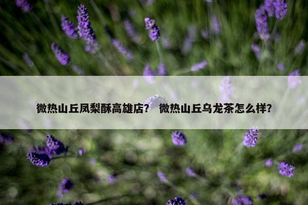 微热山丘凤梨酥高雄店？ 微热山丘乌龙茶怎么样？