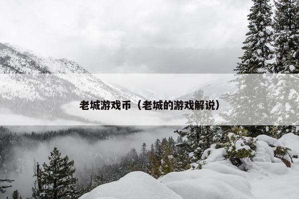 老城游戏币（老城的游戏解说）