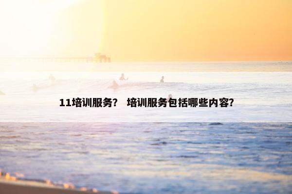 11培训服务？ 培训服务包括哪些内容？