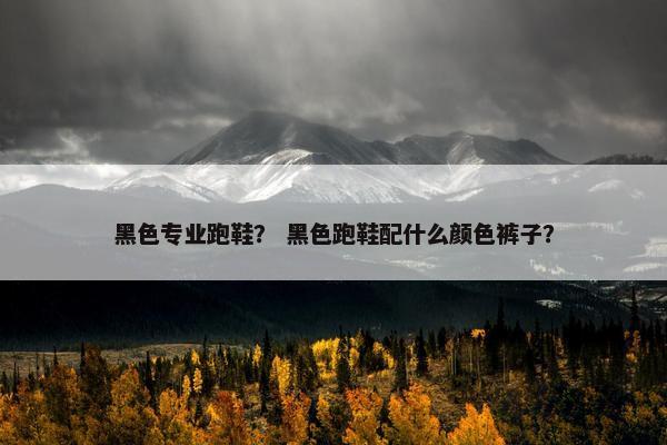 黑色专业跑鞋？ 黑色跑鞋配什么颜色裤子？