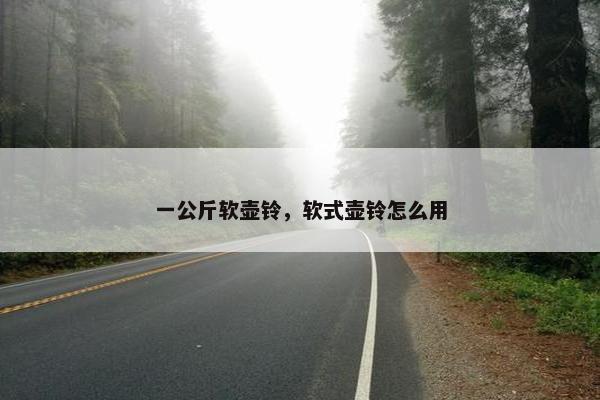 一公斤软壶铃，软式壶铃怎么用