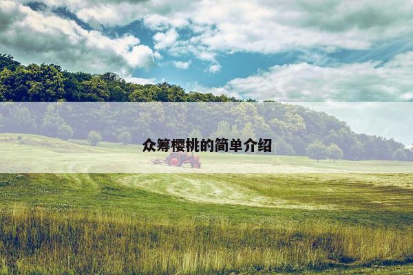 众筹樱桃的简单介绍