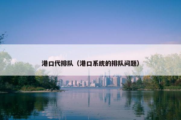 港口代排队（港口系统的排队问题）