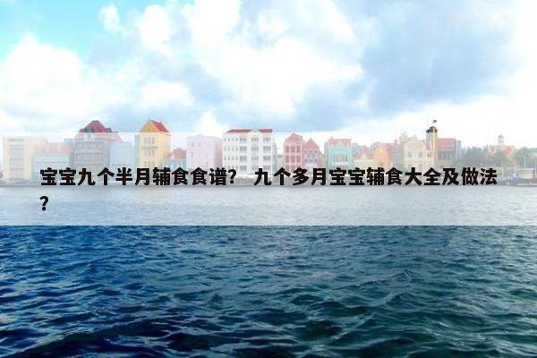 宝宝九个半月辅食食谱？ 九个多月宝宝辅食大全及做法？