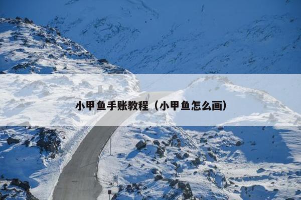 小甲鱼手账教程（小甲鱼怎么画）
