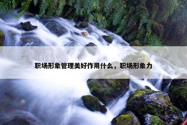 职场形象管理美好作用什么，职场形象力
