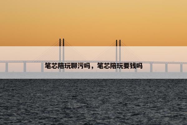 笔芯陪玩聊污吗，笔芯陪玩要钱吗