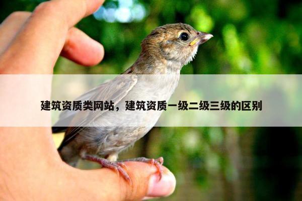建筑资质类网站，建筑资质一级二级三级的区别