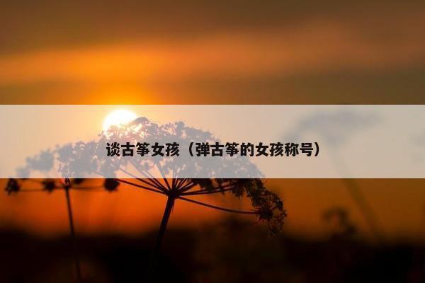 谈古筝女孩（弹古筝的女孩称号）