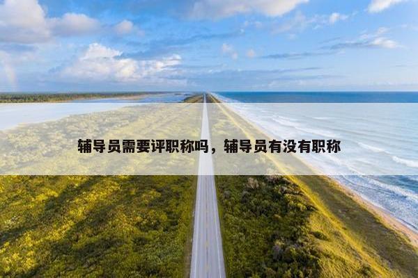 辅导员需要评职称吗，辅导员有没有职称