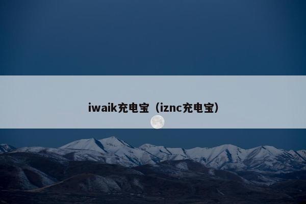 iwaik充电宝（iznc充电宝）