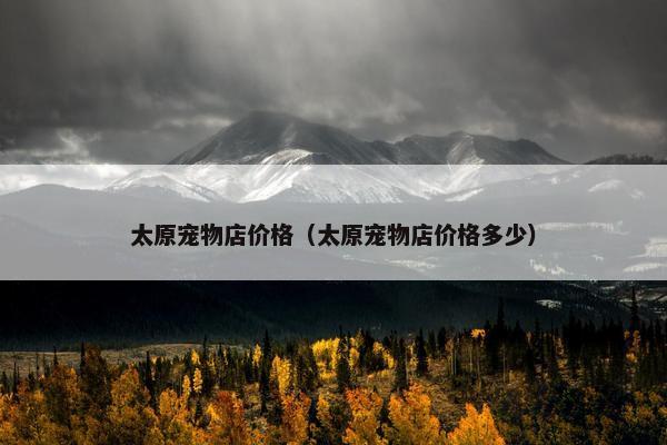 太原宠物店价格（太原宠物店价格多少）